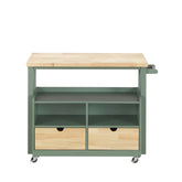 Harper Natural & Green Kitchen Cart Model 98396 By ACME Furniture
